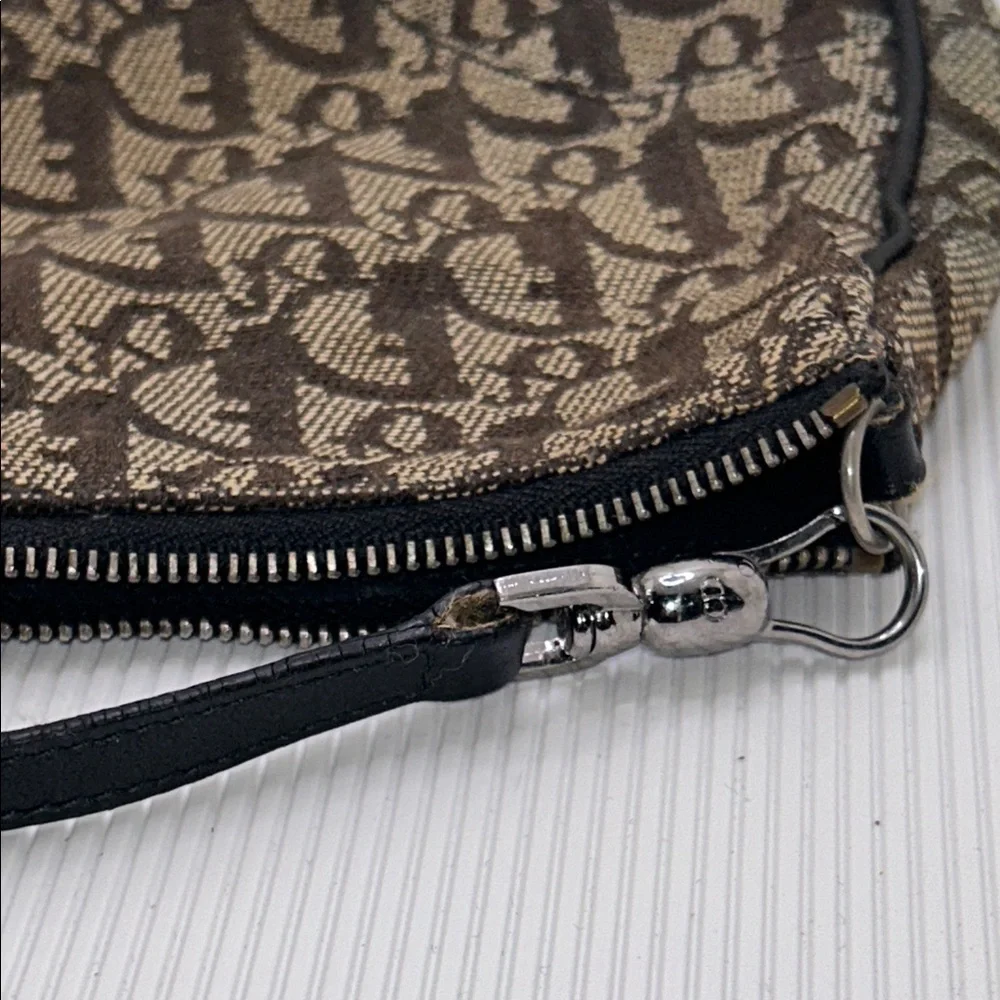 Christian Dior Brown Vintage Saddle Bag Canvas Shoulder Bag - Picture 4 of 16